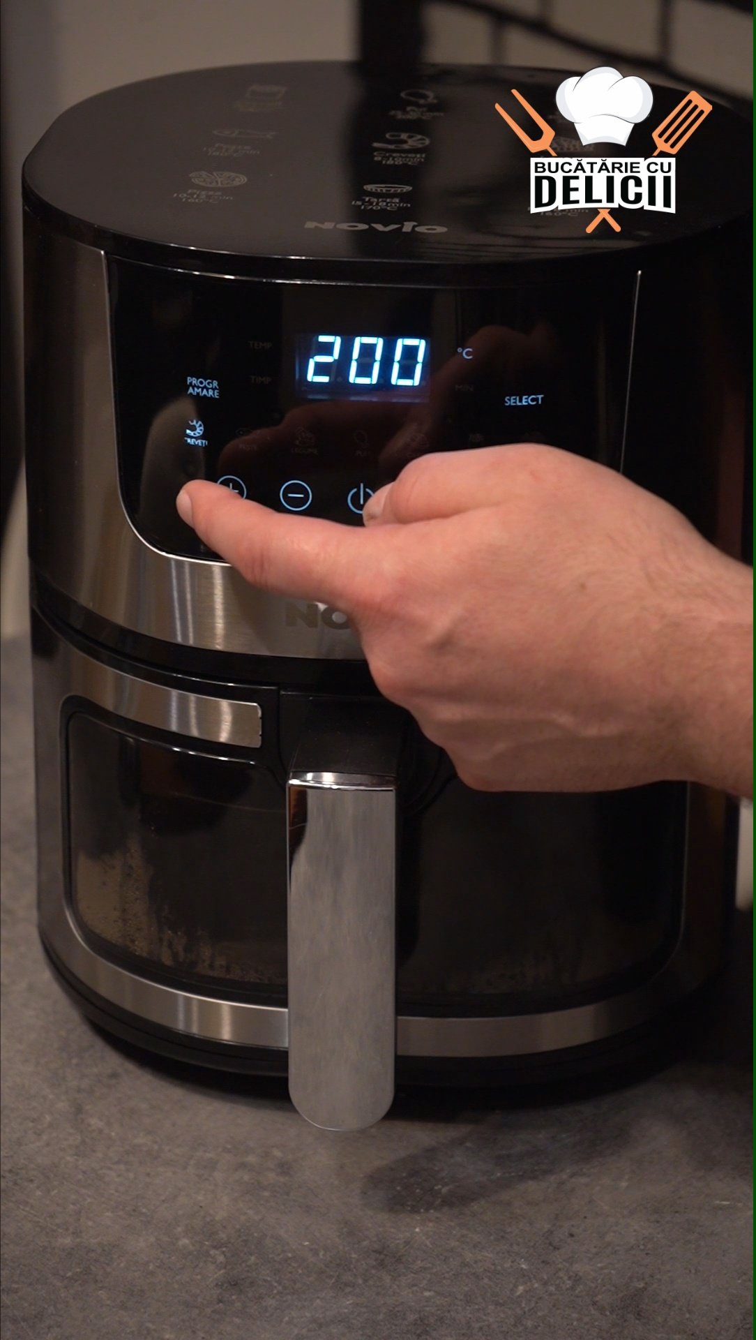 airfryer preincalzit la 200 grade