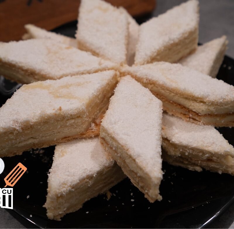 Prăjitura Albă ca Zăpada cu cremă de lămâie