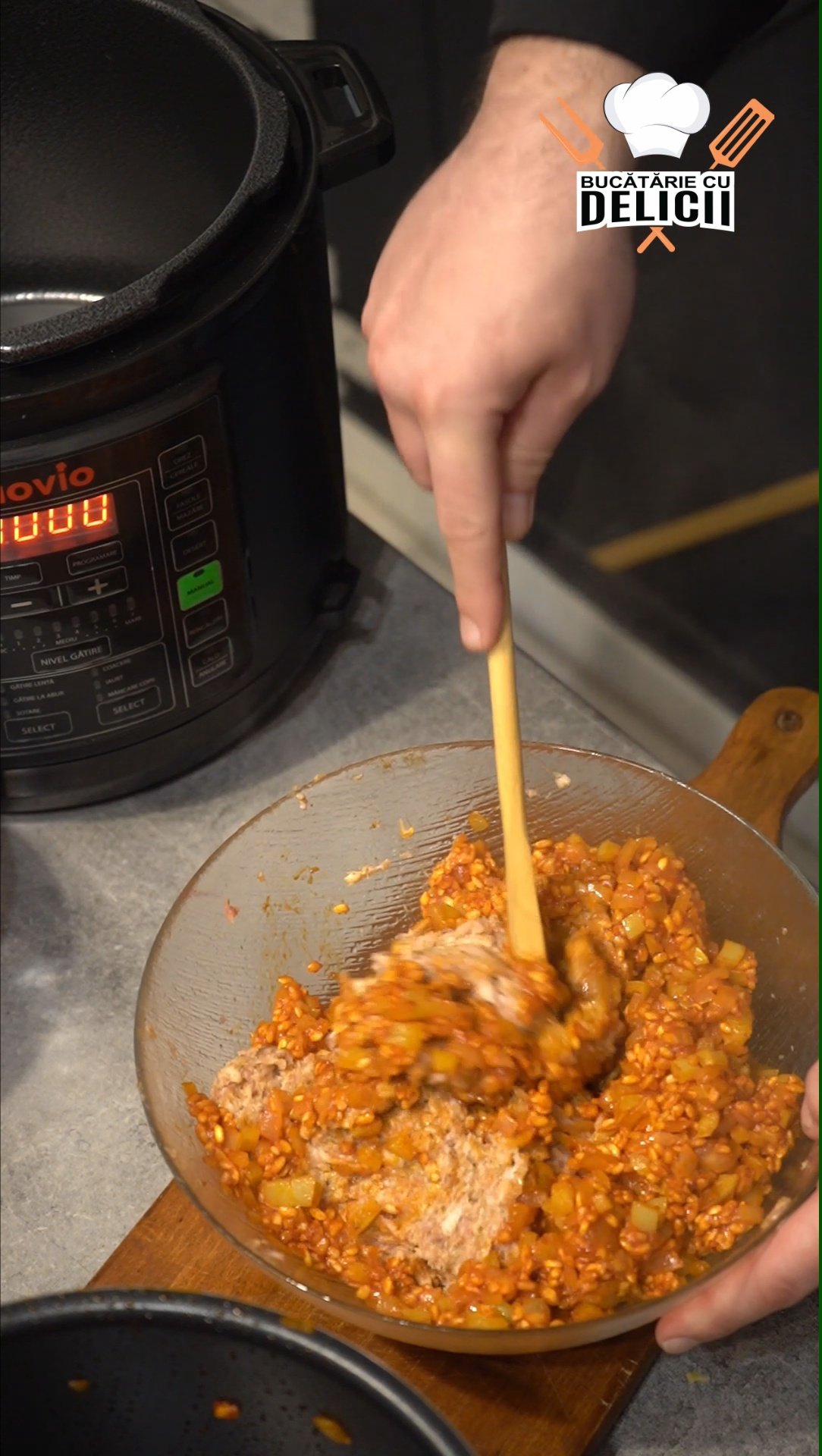 compozitie de sarmale amestecata cu carne si orez